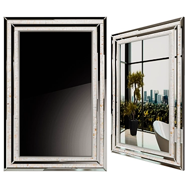 Elegant Sanders Wall Mirror 3D model image 1 