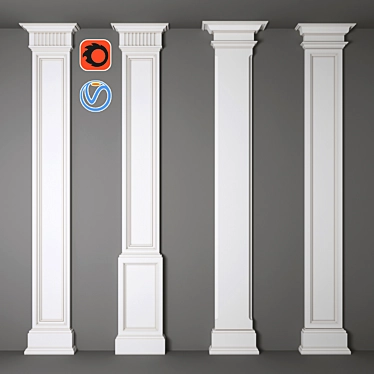 Stylish Support: COLUMNS 3D model image 1 