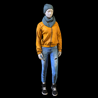 Title: Modern Poseable Mannequin 3D model image 1 