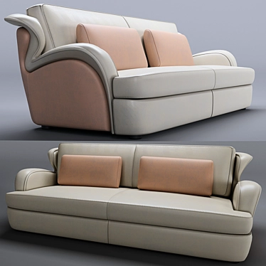 Elegant Purple Morgana Sofa 3D model image 1 