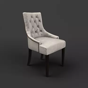 MESTRE Velvet Dining Chair 3D model image 1 