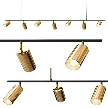 Sleek 7-Light Lino Pendant 3D model image 1 
