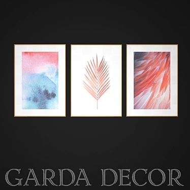 Golden Leaf Poster | 50x70cm | Garda Decor 3D model image 1 