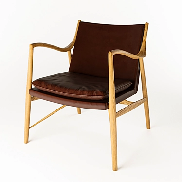 Elegant Finn Juhl Model45 Chair 3D model image 1 