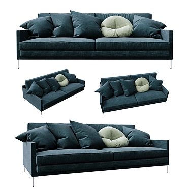 Modern Ash Sofa: Eilersen Elegance 3D model image 1 