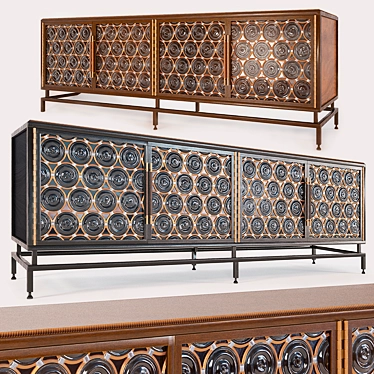 Elegant Glass Credenza by John Pomp 3D model image 1 