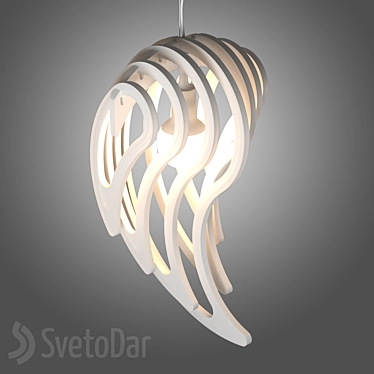 Modern White Yan Pendant Chandelier 3D model image 1 
