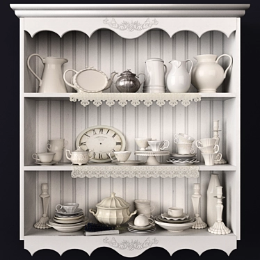 Elegant Provence Decor Set 3D model image 1 