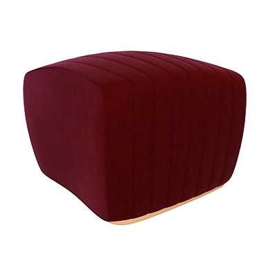 Sunpan Astrid Ottoman: Sleek and Compact Ottoman 3D model image 1 