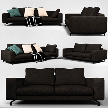 Luxury Minotti Sherman 02 Sofa 3D model image 1 