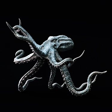 Bronze Octopus Sculpture 3D model image 1 