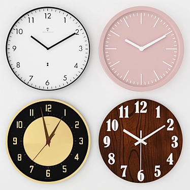 Modern Radio Wall Clock 3D model image 1 