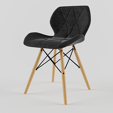 Velvet Butterfly Chair 3D model image 1 