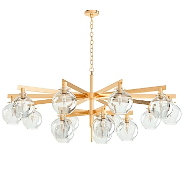 Elegant Carmella Globe Pendant 3D model image 1 