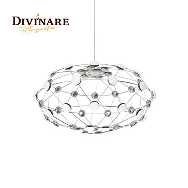 Elegant Chrome LED Pendant Light 3D model image 1 