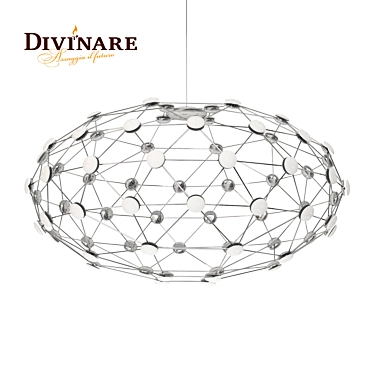 Crystal Chrome Pendant Light 3D model image 1 