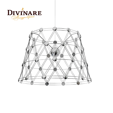 Title: Crystalline Chrome Pendant Light 3D model image 1 