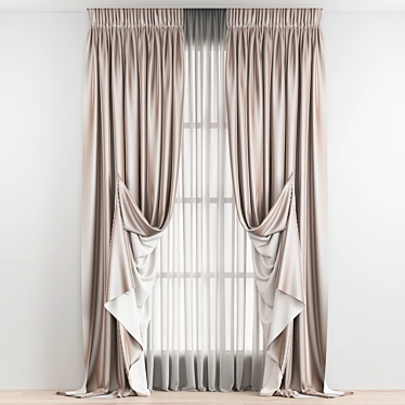 Elegant Drapery: Perfect Window Accessory 3D model image 1 