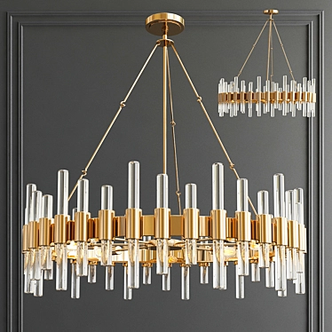 Elegant Haskell Chandelier: Arteriors 3D model image 1 