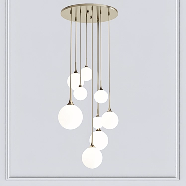 Radiant Whitley Chandelier: Illuminate in Style 3D model image 1 