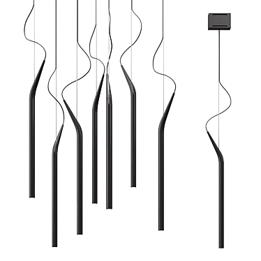Luce Plan LED Pendant: Minimalist Illumination 3D model image 1 