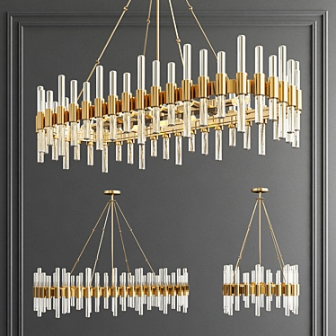 Sleek Elegance: Haskell Chandelier 3D model image 1 