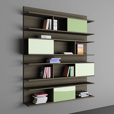 Modern Italian Designed Bookcase by Berchet 3D model image 1 