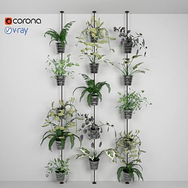 Green Oasis Wall Plants 3D model image 1 