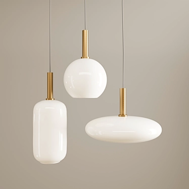 Ferm Living Opal Pendant Lamp - Elegant and Stylish! 3D model image 1 