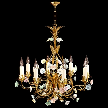 Exquisite Bagues Paris Chandelier 3D model image 1 
