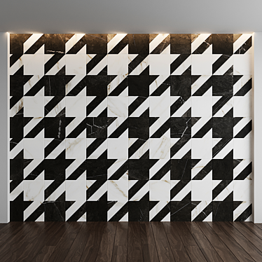 Marble Houndstooth Wall Decor 3D model image 1 