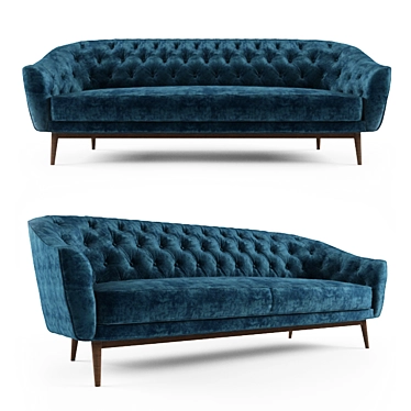 Elegant Neiman Marcus Tufted Sofa 3D model image 1 