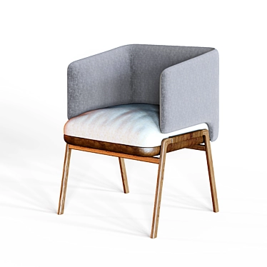 Kim Fabric Easy Chair: Stylish and Comfortable 3D model image 1 