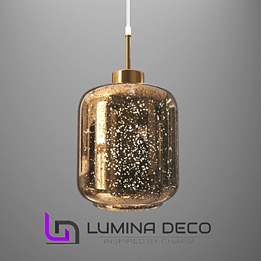 OM Gold Lumina Suspended Lamp 3D model image 1 