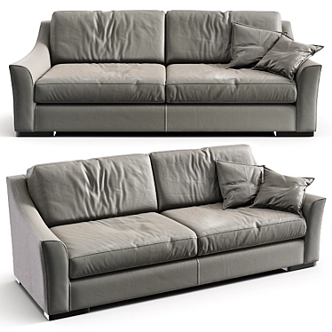 Passion 3-seat Leather Sofa 3D model image 1 