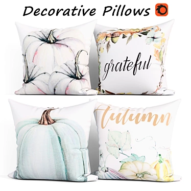 Elegant Pillow Set: Decorative and Versatile 3D model image 1 