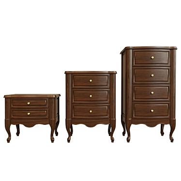 Solid Wood Chest with UVW Unwrap 3D model image 1 