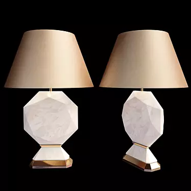 Crystal Clear: Octagon Quartz Lamp 3D model image 1 