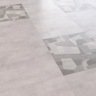 Brooklyn Concrete Floor Tile 3D model image 1 