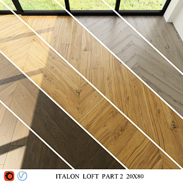 Italon Loft Part 2: Modern Ceramic Floor Tiles 3D model image 1 