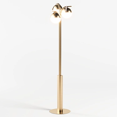 Turri Eclipse Leather Floor lamp 3D model image 1 