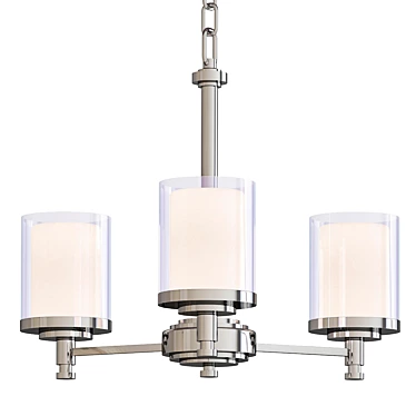 Elegant Hampton Bay Burbank Chandelier 3D model image 1 