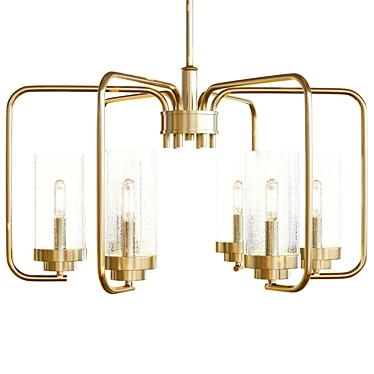 Elegant Holden 6-Light Brass Chandelier 3D model image 1 