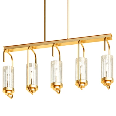 Golden Lighting Holden 5-Light Brass Pendant 3D model image 1 