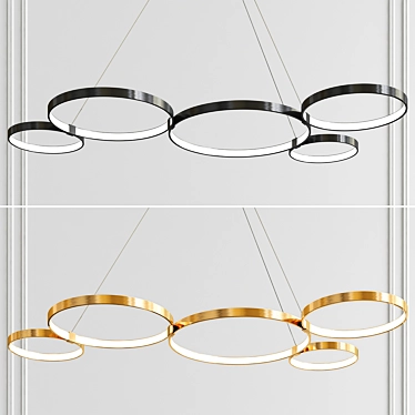 Capella Doveton 5-Light LED Chandelier 3D model image 1 