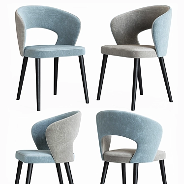 Elegant Darford Velvet Armchair 3D model image 1 