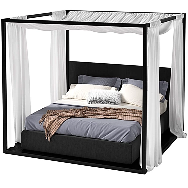 Elegant Maxalto Alcova Bed 3D model image 1 