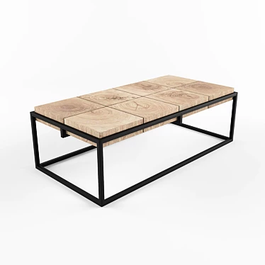 Rustic Elegance: Pegas Coffee Table 3D model image 1 