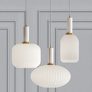 Minimalist White Chinese Lantern: Ferm Living 3D model image 1 