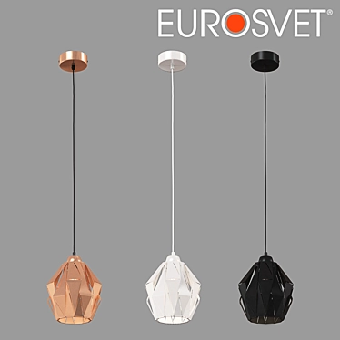 Moire Suspension Lamp by Eurosvet 3D model image 1 